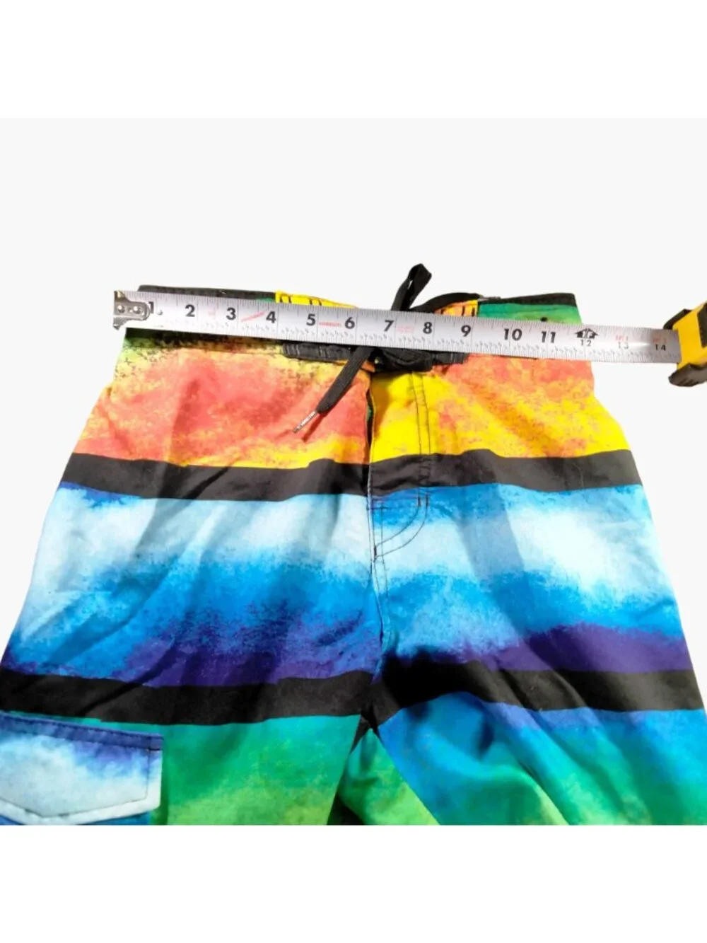 Hang Ten Swim Trunks Board Shorts Boys M Medium Striped Summer Beachy Pool